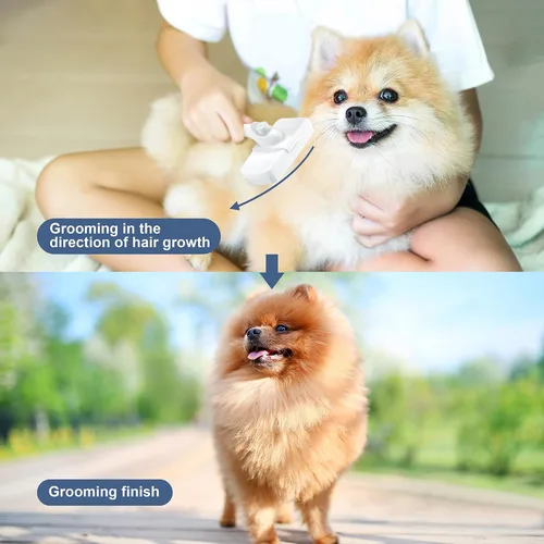 Miniatura 4 de Cepillo deslizante autolimpiante para perros y gatos, peines de aseo para perros de pelo corto y largo, gatos, conejos y más, elimina suavemente