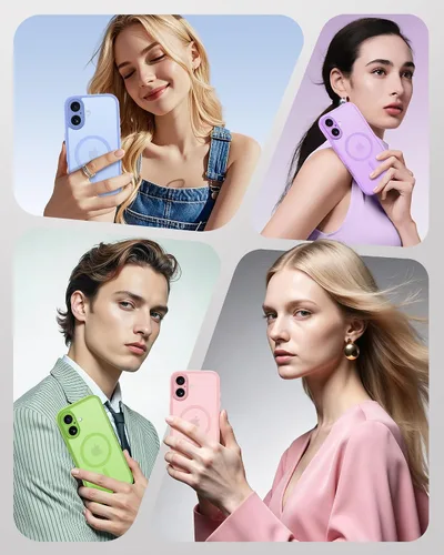 Miniatura 162 de TOCOL Funda para iPhone 11, compatible con Magsafe, protección completa de cámara, imanes integrados, protección contra caídas, funda translúcida