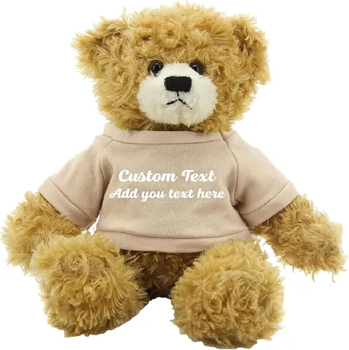 Miniatura 15 de Oso Brandon beige personalizado – Juguete de peluche personalizado de 12 pulgadas – Regalo perfecto de oso personalizado para graduación, San