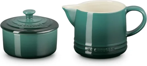 Miniatura 2 de Le Creuset Stoneware Signature, Artichaut Cream & Sugar Set, Crema: 10.1 fl oz, Azúcar: 8oz
