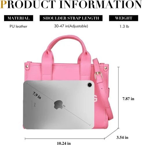 Miniatura 3 de Bolso de mano para mujer, bolso de mano de cuero a la moda, pequeño bolso cruzado personalizado con asa superior para el trabajo y viajes