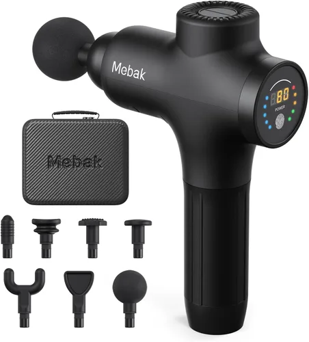 Miniatura 10 de Mebak 3 Pistola de Masaje, Pistola de Masaje de Tejido Profundo para Atletas, Masajeador Profesional de Percusión Muscular, Masajeador para Alivio