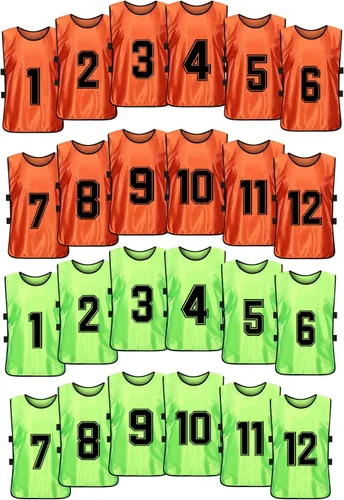 Scrimmage - Chaleco de entrenamiento de equipo deportivo con pinnies reversibles numerados para equipo de fútbol para niños, jóvenes y adultos