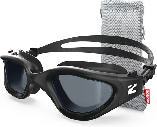 ZIONOR Gafas de natación G1 SE antivaho para adultos, hombres y mujeres Marco Allblack de lente A2-smoke