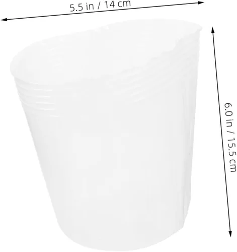 Miniatura 2 de BESPORTBLE 10 piezas de plástico transparente para macetas de interior y exterior, cestas de repuesto para plantas de jardín de 6.10 x 5.51 x 5.51