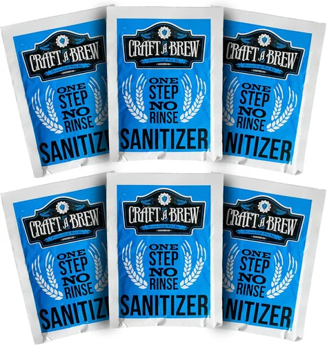 Craft A Brew - Paquetes de limpieza de un solo uso - Limpiador soluble sin enjuague para equipos de preparación casera - Pre-Porcionado para
