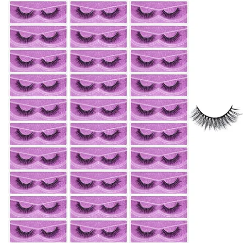 Miniatura 22 de FARRED - Pestañas postizas esponjosas, dramáticas, a granel, mix de 10 estilos, paquete de 50 pares, en cajas individuales, 10-18mm de volumen
