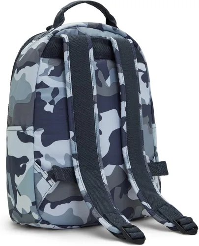 Miniatura 9 de Kipling Mochila pequeña Seoul para mujer, duradera, correas acolchadas para el hombro con funda para tableta, bolsa, Firma Emb, Mochila para tableta