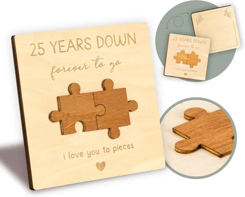 Miniatura 7 de WOODAMORE Tarjeta de regalo de aniversario de 10 años para él y esposo, regalos de madera para el décimo aniversario de boda, tarjetas de feliz 10