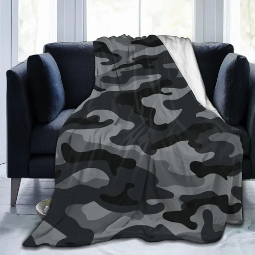 Miniatura 21 de Perinsto Camo Throw Blanket Ultra Soft Warm All Season Camouflage Decorative Fleece Blankets for Bed Chair Car Sofa Couch Bedroom 50"X40