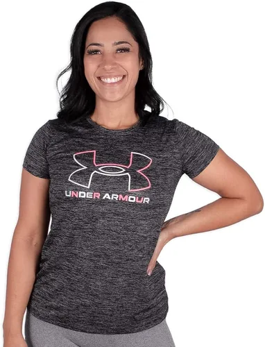 Under Armour Tech - Camiseta de manga corta para niñas, con logotipo grande