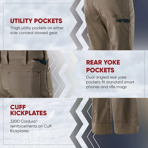 Miniatura 3 de Vertx Men's Cutback Technical Tactical Gear with Pockets Lightweight Stretch Quick Dry Odor Control Athletic Cut Outdoor Pant