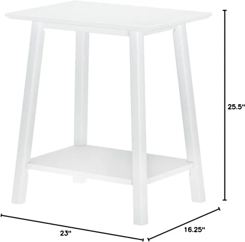 Miniatura 2 de Max & Lily Mesita de noche, mesita de noche moderna de madera maciza de mediados de siglo, mesa auxiliar de almacenamiento para dormitorio, mesita