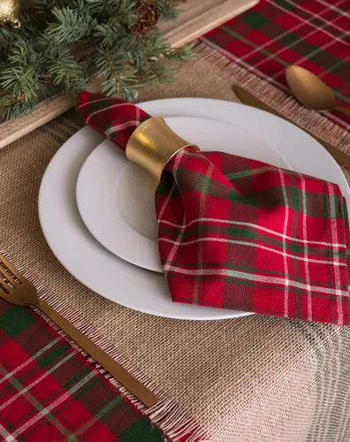 Miniatura 3 de Mantel/Camino de mesa/Servilleta de 100% algodón, lavable a máquina, para cena y día festivo, de DII