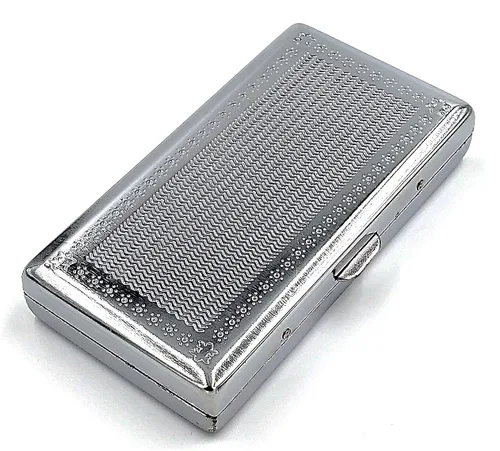 Miniatura 2 de Estuche para cigarrillos de estilo victoriano, soporte metálico para tamaño regular, amplio y 100's, cartera de bolsillo de seguridad