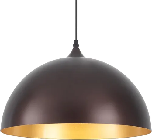 Miniatura 10 de Luces colgantes negras de 15.7 pulgadas para isla de cocina, lámpara colgante industrial grande dorada para interiores, para comedor, dormitorio
