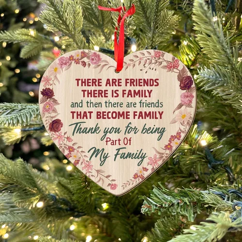 Miniatura 5 de OASSIE Regalos de Navidad de Amistad para Mujeres y Hombres - Adornos Navideños de Amigos de Madera 2025 - Adornos de Amistad para Decoraciones