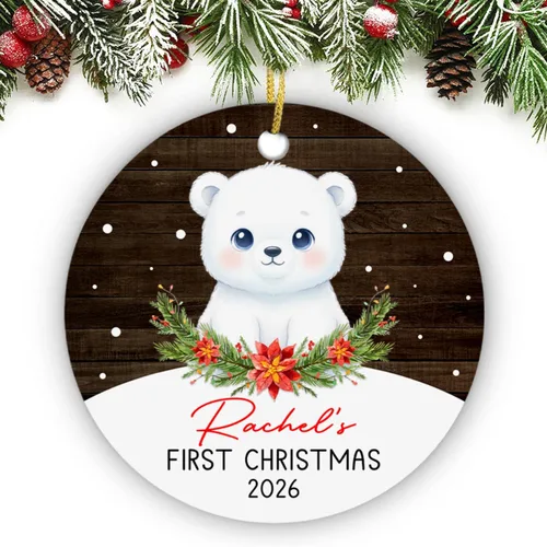 Miniatura 19 de Adorno personalizado de segunda Navidad de pingüino bebé 2026, regalo de decoración de pingüino bebé para bebés recién nacidos, nombre personalizado