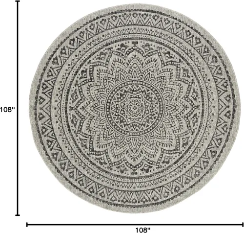 Miniatura 55 de SAFAVIEH Alfombra lavable para exteriores, colección Courtyard - Pasillo de 2.3 x 8 pies, color beige claro y marrón claro, no desprende pelusa