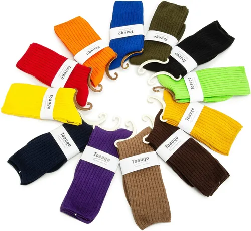 Miniatura 6 de Calcetines casuales de algodón para mujer, paquete de 3 calcetines básicos de color puro, suaves y cómodos