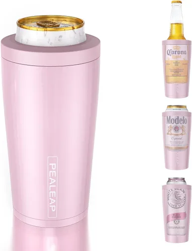 Miniatura 12 de Enfriador de latas delgado aislado 4 en 1 para latas de 12 oz y botellas de cerveza - Mantiene frío por 8 horas, fácil de sostener - Soporte