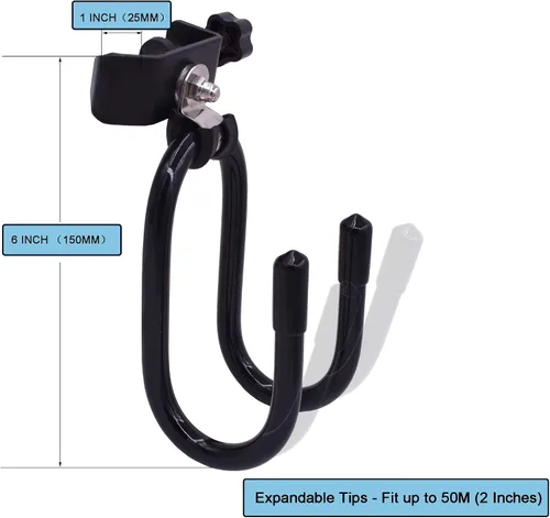 Miniatura 2 de YYST Soporte de micrófono con abrazadera para colgar auriculares de estudio, soporte de gancho para auriculares, cables, panderetas, etc. - Sin