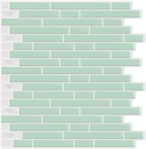 Miniatura 10 de LONGKING Protector contra salpicaduras de mármol despegable y adhesivo de 10 hojas para cocina, protector contra salpicaduras de azulejos