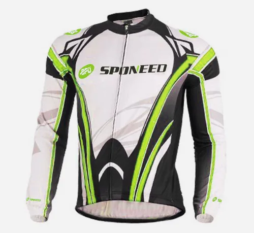 Miniatura 6 de sponeed Camisetas de ciclismo de manga larga para hombre, camisetas de motociclista con cremallera completa, equipo de ciclismo de invierno