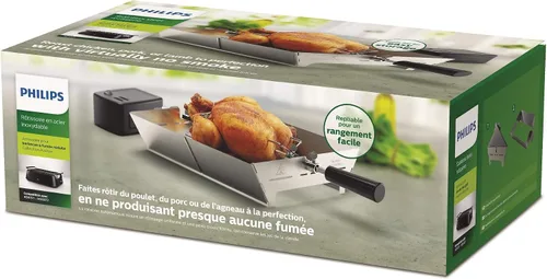 Miniatura 7 de Philips Kitchen Appliances Philips HD6971/00 - Accesorio para asador de parrilla sin humo, acero inoxidable
