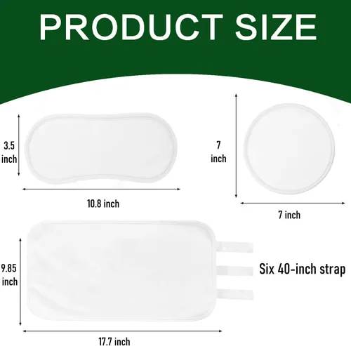 Miniatura 7 de Paquete de 4 piezas de aceite de ricino orgánico para estómago, cuello, pecho, vientre, desintoxicación hepática, compresa de aceite de ricino