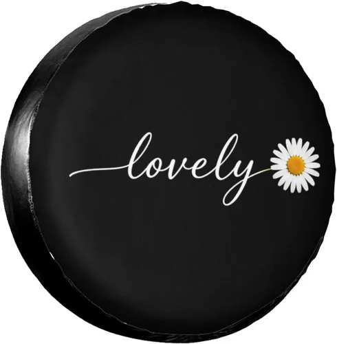 Miniatura 7 de Bee Crown Flowers Embroidery Spare Tire Cover Wheel Protectors Dust-Proof Wheel Tire Cover Fit Trailer, Rv, Sand Many Vehicle 14inch