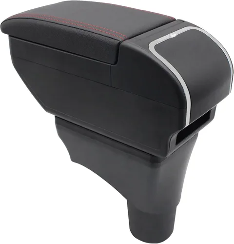 Miniatura 10 de YJYWZH Caja de reposabrazos para Nissan March Micra 2011-2016, caja de almacenamiento central, organizador interior de consolas centrales de mano