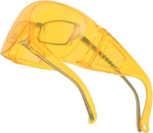 Miniatura 4 de Calabria 1003 Gafas de seguridad grandes que se ajustan sobre anteojos graduados Fitover para hombres y mujeres, envolventes, tintadas, Anaranjado