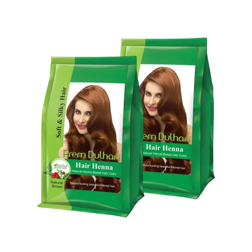 Miniatura 11 de Prem Dulhan Henna capilar de 4.41 oz/4.40 onzas para resultados vibrantes y duraderos, sombra marrón natural, sin amoníaco y sin PPD, bolsitas