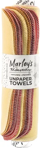 Miniatura 12 de Marley's Monsters Toallas sin papel - Rollo de 12 unidades, Toallas de papel reutilizables sin papel, de algodón, libres de árboles (Crepúsculo)