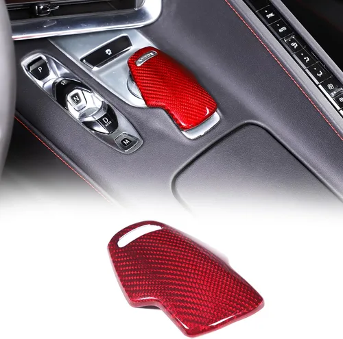 Miniatura 9 de Cubierta de protección de la cabeza de la perilla de la palanca de cambios, ABS, 1 unidad compatible con Corvette C8 Stingray 2020 2021 2022 2023