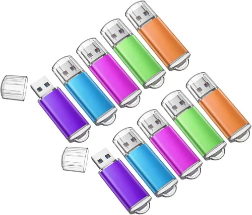 Miniatura 8 de Unidad flash USB de 8 GB, paquete de 10 unidades K&ZZ USB 2.0 Thumb Drive de 8 GB Memory Stick Gig Sticks Unidad de datos, disco flash U