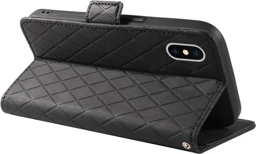Miniatura 2 de Funda compatible con Xiaomi Poco X3 GT 5G, compatible con Redmi Note 10 Pro 5G (China), piel sintética, ranura para tarjetas, cierre magnético, Negro