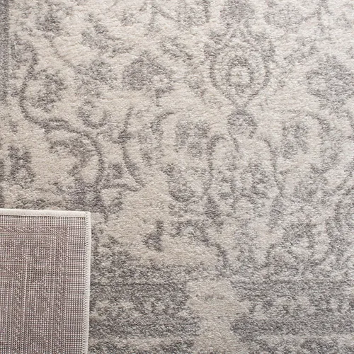 Miniatura 29 de SAFAVIEH Colección Adirondack Alfombra de Área - 4' Redonda, Marfil y Plata, Diseño Oriental Envejecido, No Desprende Pelusa y de Fácil Cuidado