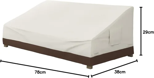 Miniatura 7 de Amazon Basics - Fundas para sofá de 3 plazas para exteriores y muebles de patio, impermeables, anti-UV, duraderas, Beige/Marrón