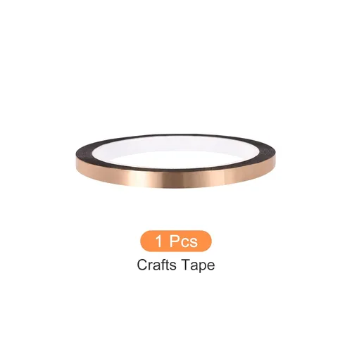 Miniatura 5 de Cinta de película de poliéster metalizado en tono dorado [para pared decorativa, embalaje, impresión] -0.27 pulgadas x 164 pies/1 rollo