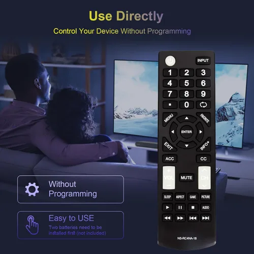 Miniatura 3 de Universal NS-RC4NA-18 NSRC4NA18 - Remoto de repuesto compatible con todos los televisores Insignia NS-55D510NA19 NS-22D510NA19 NS-40D510NA19