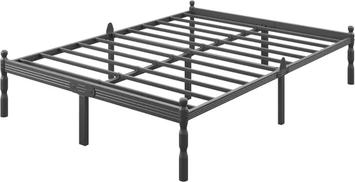 Miniatura 9 de Base de cama individual XL de 18 pulgadas con tapón deslizante para colchón, marco de cama individual XL con estilo vintage, listones de acero