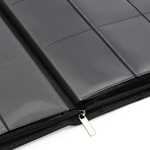 Miniatura 8 de Bright Creations Carpeta de tarjetas de piel sintética – Carpeta de tarjetas de intercambio de 360 grados con carga lateral – Almacenamiento