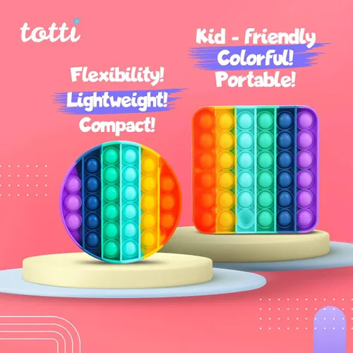 Miniatura 2 de Totti Pop Fidget juguete satisfactorio grande Push Pop Bubble Fidget juguete sensorial alivio del estrés y la ansiedad, regalo novedoso para niños