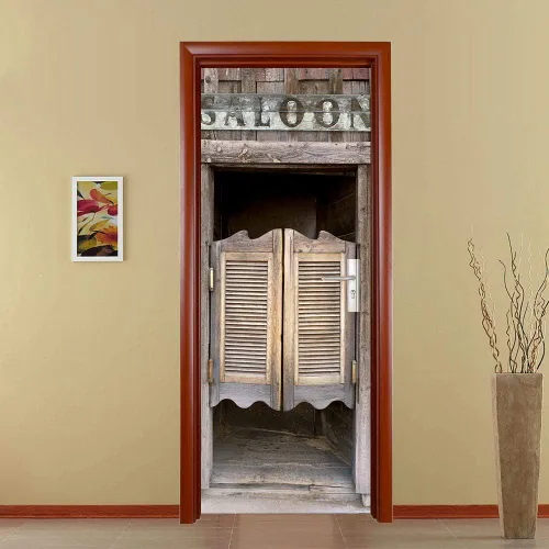 Miniatura 66 de Calcomanías 3D para puerta, murales para despegar y pegar, cocodrilo negro, calcomanías de pared, autoadhesivas, extraíbles, impermeables, de PVC