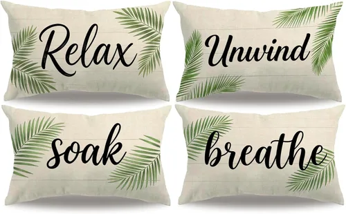 Miniatura 13 de Juego de 4 fundas de almohada de playa de verano con estrellas de mar y océano azul, rectangular, fundas de cojín de cintura con temática náutica