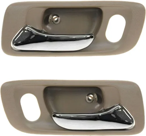 Miniatura 34 de TRQ Juego de 2 manijas de puerta interior trasera cromada y cachemira para Chevy GMC