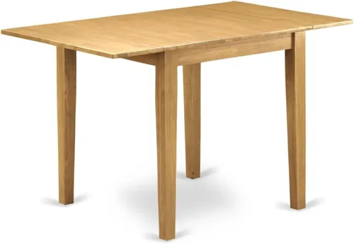 Miniatura 11 de East West Furniture NDT-LWH-T Norden Mid-Century - Mesa de comedor rectangular con gotas y patas elegantes, 30 x 48 pulgadas, lino blanco
