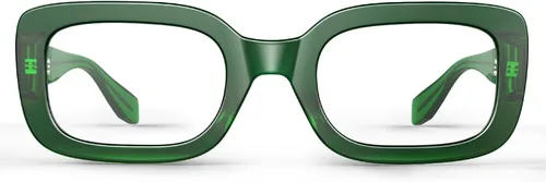 Miniatura 7 de VISOONE Gafas rectangulares con bloqueo de luz azul, marco cuadrado grueso, gafas de computadora vintage para mujeres y hombres, armonía